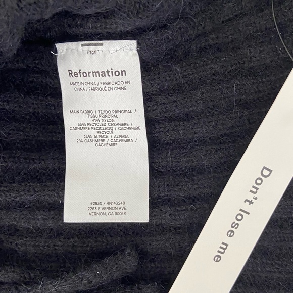 🌿|NWT| Reformation Rebecca Cashmere Alpaca Tie Front Cardigan - Picture 8 of 10